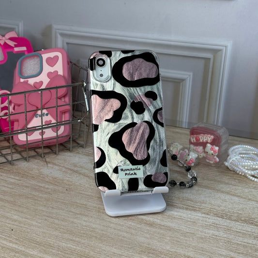 Animal print rosa + strap IPH XR
