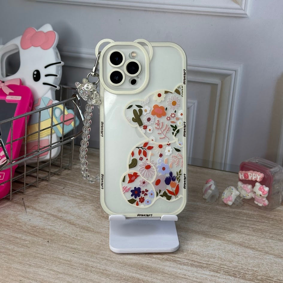 oso blanco + llavero iph 12 pro max