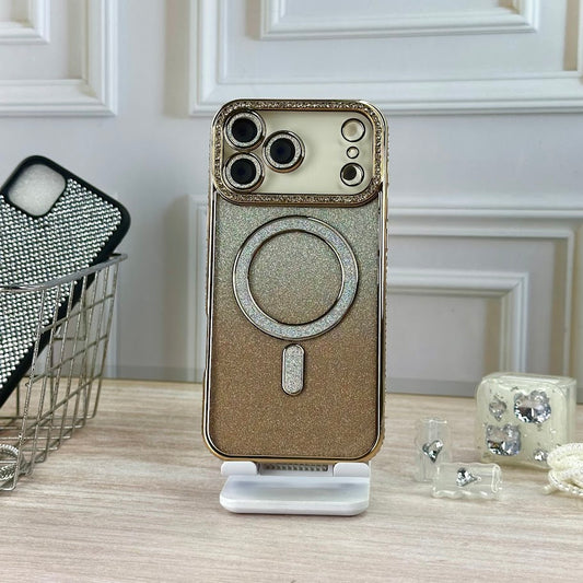 Glitter dorado IPH 17 PRO MAX