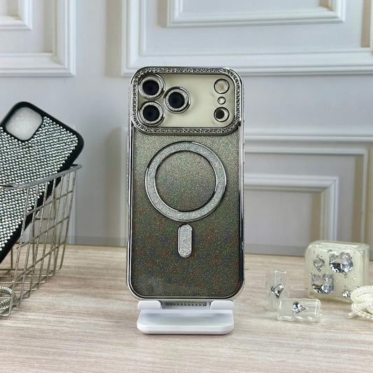 Glitter plateado IPH 17 PRO MAX