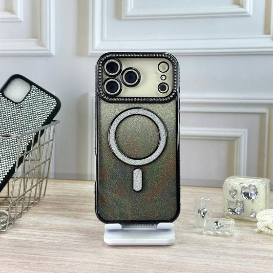 Glitter negro IPH 17 PRO MAX