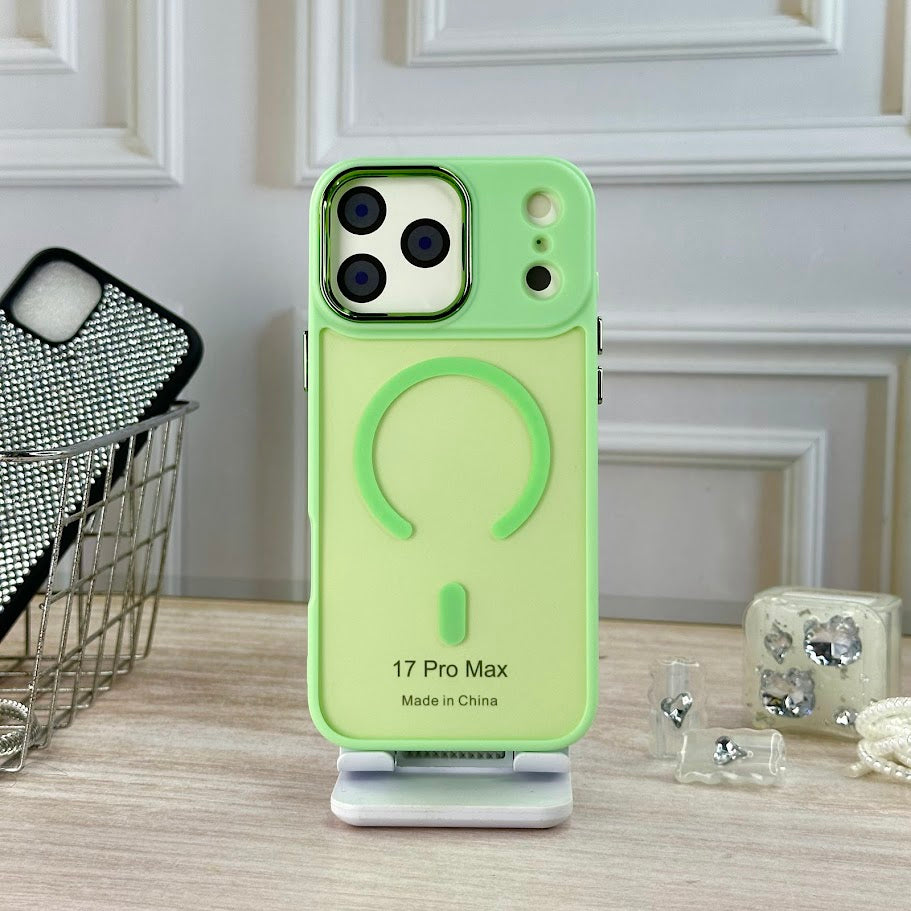 Case humo verde manzana IPH 17 PRO MAX