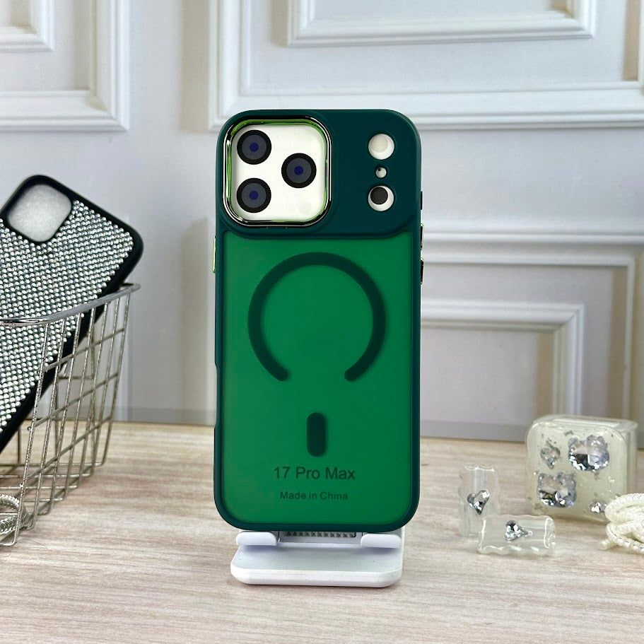 Case humo verde oscuro IPH 17 PRO MAX