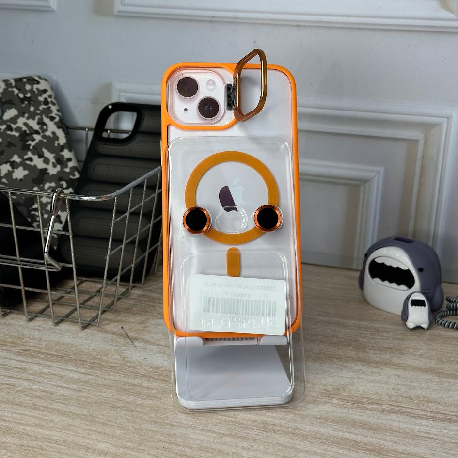 Combo magsafe naranja IPH 14/15 PLUS