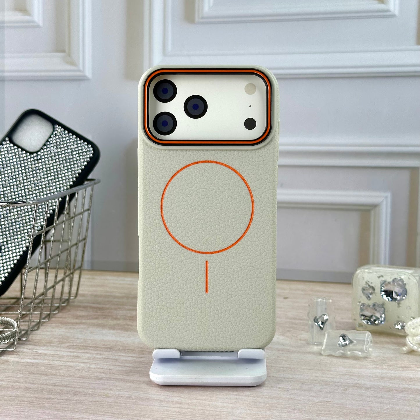 Tipo cuero beige IPH 17 PRO MAX