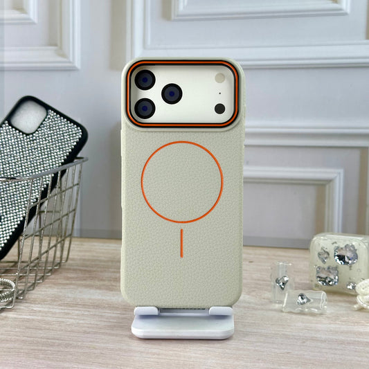 Tipo cuero beige IPH 17 PRO MAX