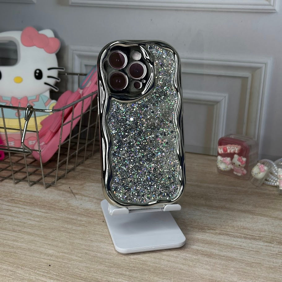 plata glitter iph 14 pro