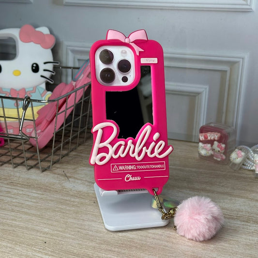 Barbie espejo silicona IPH 14 PRO