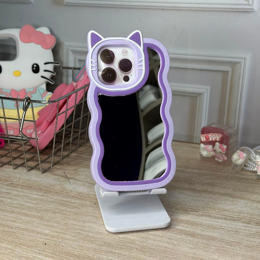Gato lila + espejo IPH 14 PRO
