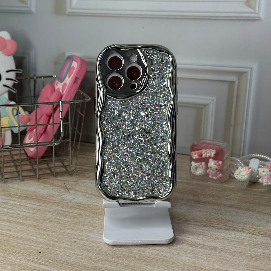 plata glitter iph 15 pro