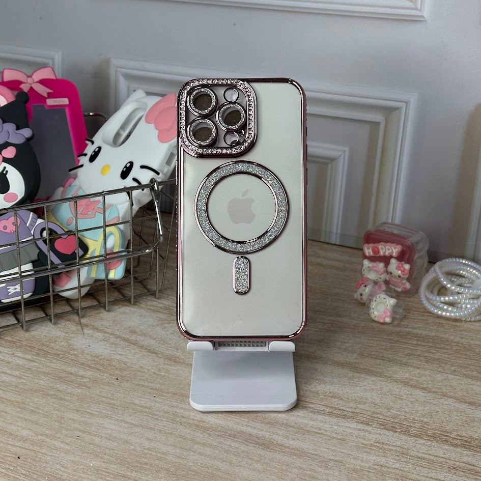 Glitter magsafe rosa IPH 15 PRO MAX