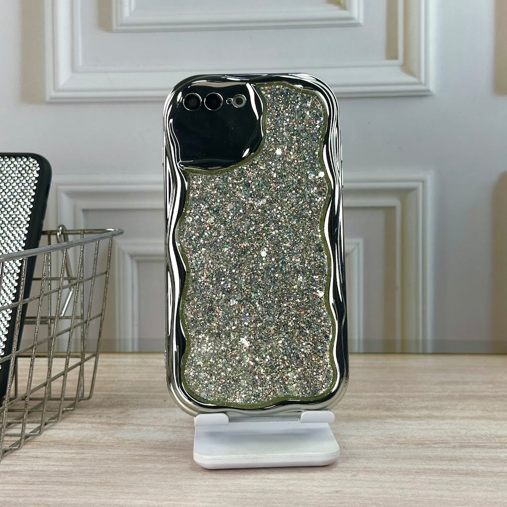 Case glitter plata IPH 7/8 PLUS