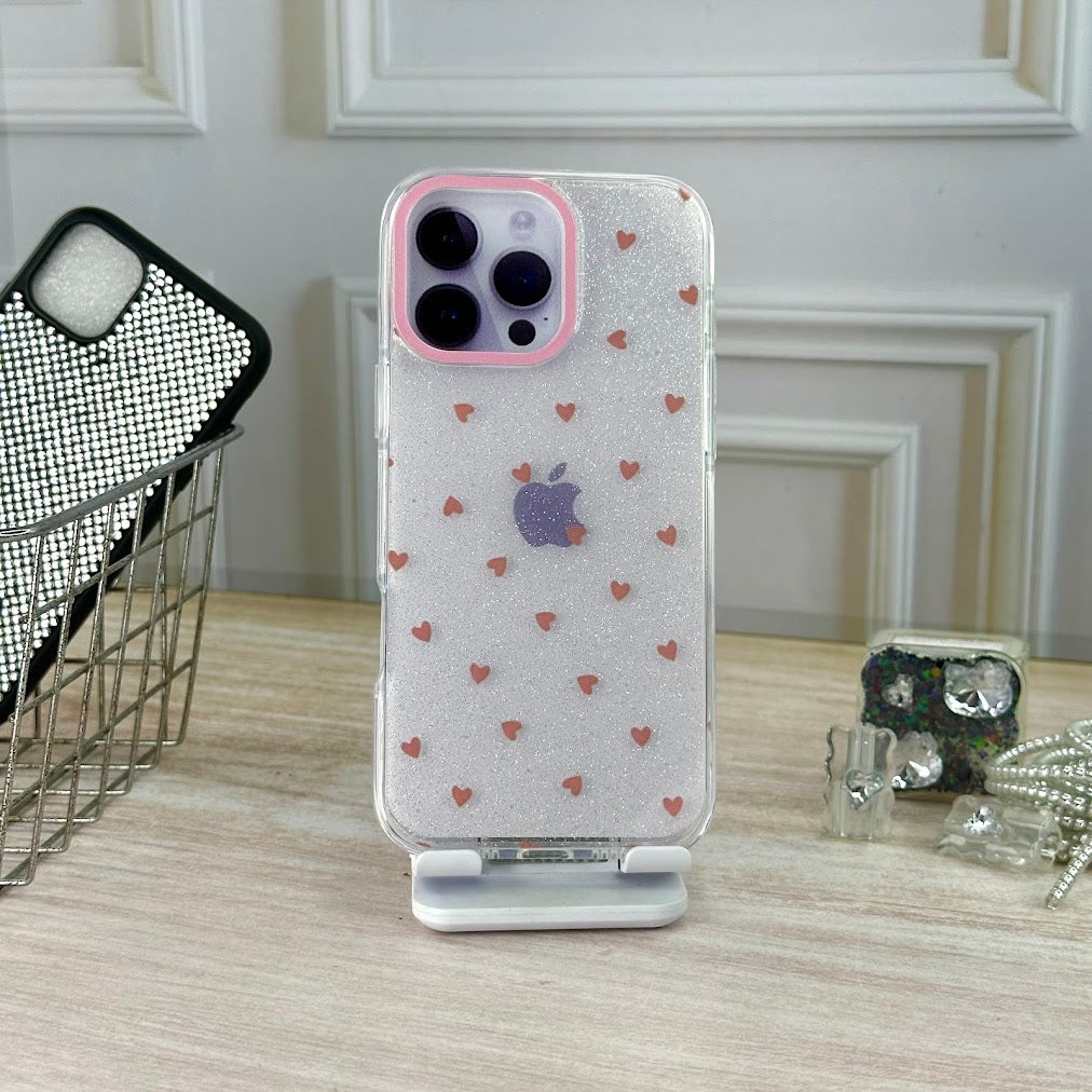 GLITTER CORAZONES IPH 16 PRO MAX
