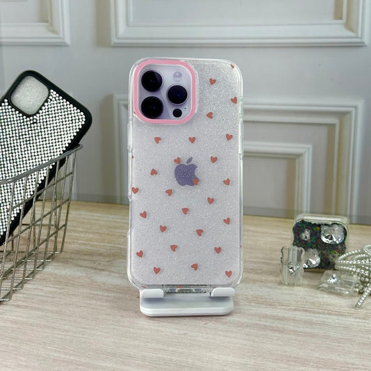 GLITTER CORAZONES IPH 14 PRO MAX