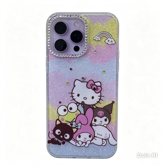 CASE H KITTY ARCOIRIS MAS AROS IPH 14 PRO MAX