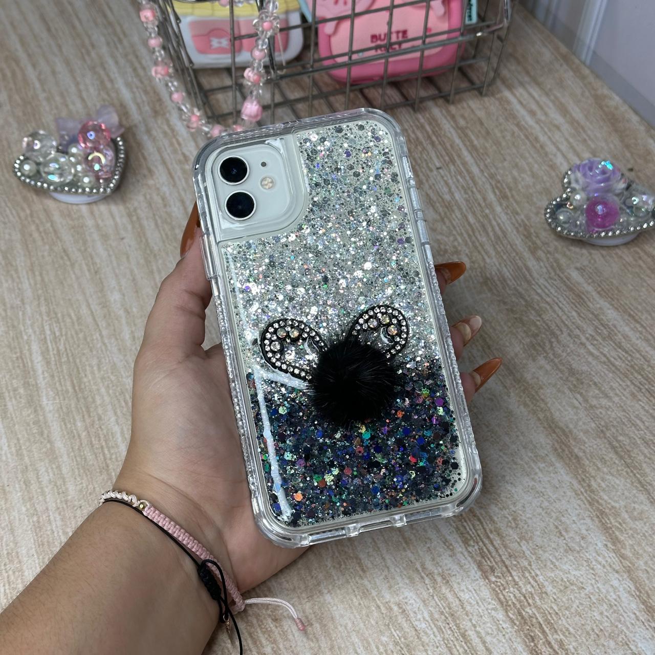 Peluche glitter negro IPH 13/14