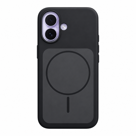 CASE SILICON WALLET NEGRO IPH 16/17