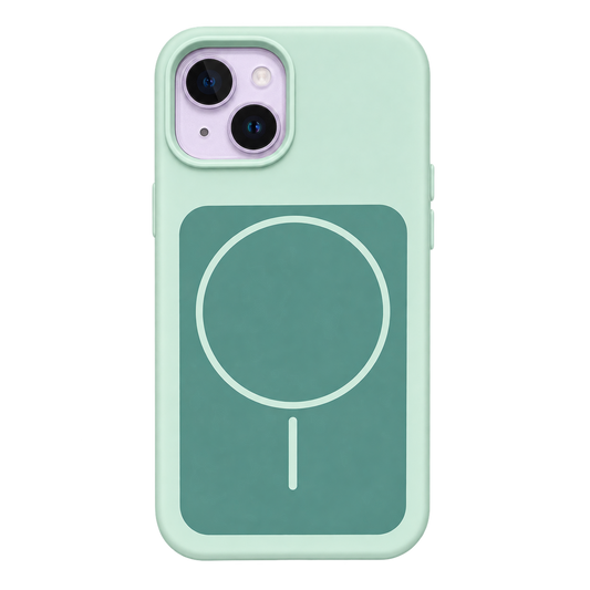 CASE SILICON WALLET VERDE MENTE IPH 13/14/15